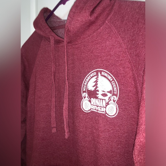 Russian River Brewery Maroon/Dark Red Hoodie - Unisex Small - Picture 4 of 9
